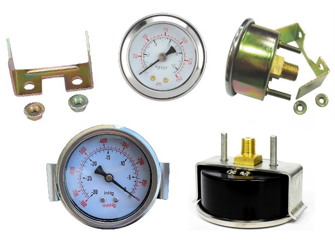 pressure gauge with u-clamp